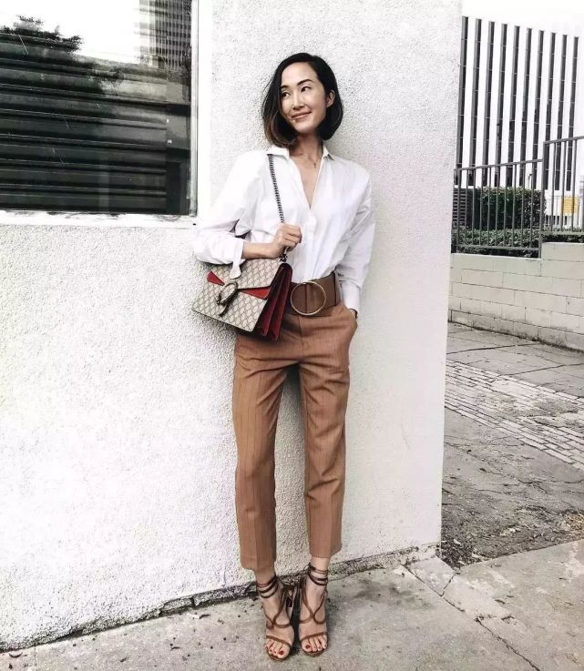 小时尚原作|衬衫、九分裤, 才是今秋最美的穿搭, 让你时髦更显瘦!