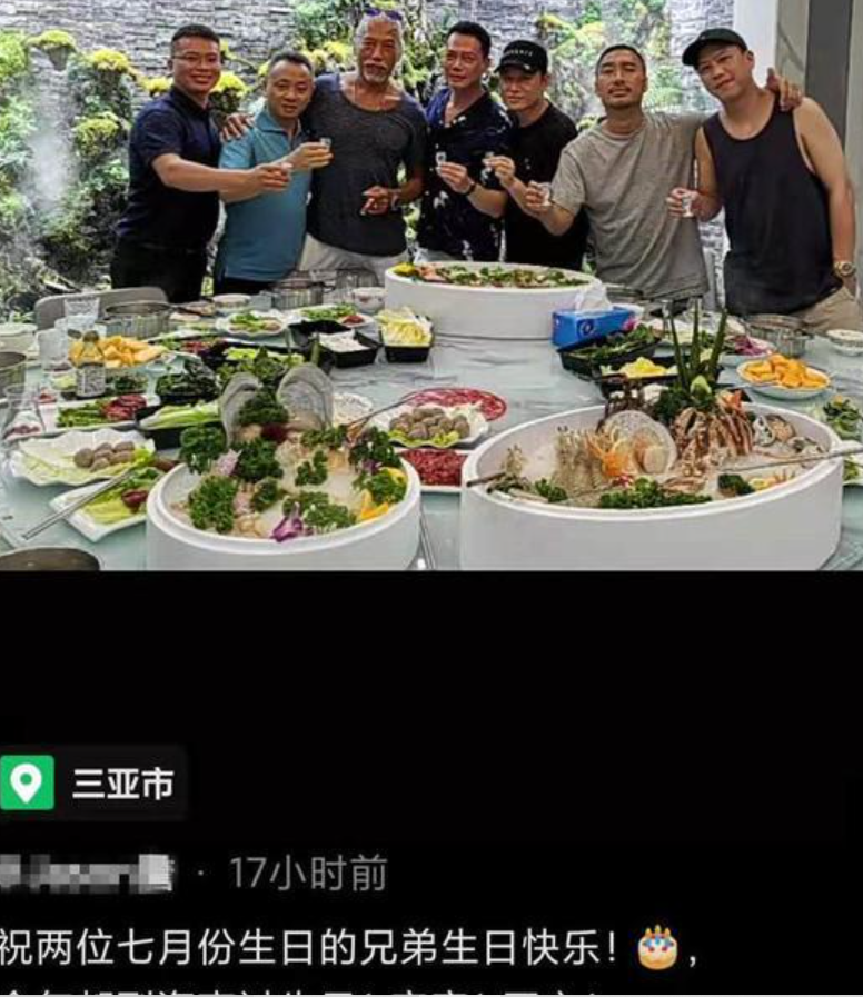 陈小春|陈小春谢天华海南庆生，张耀扬等明星到场，乘游艇吃大餐很惬意