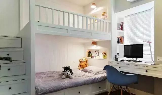 四口之家|116㎡美式三居室，四口之家，喜欢温馨的儿童房！