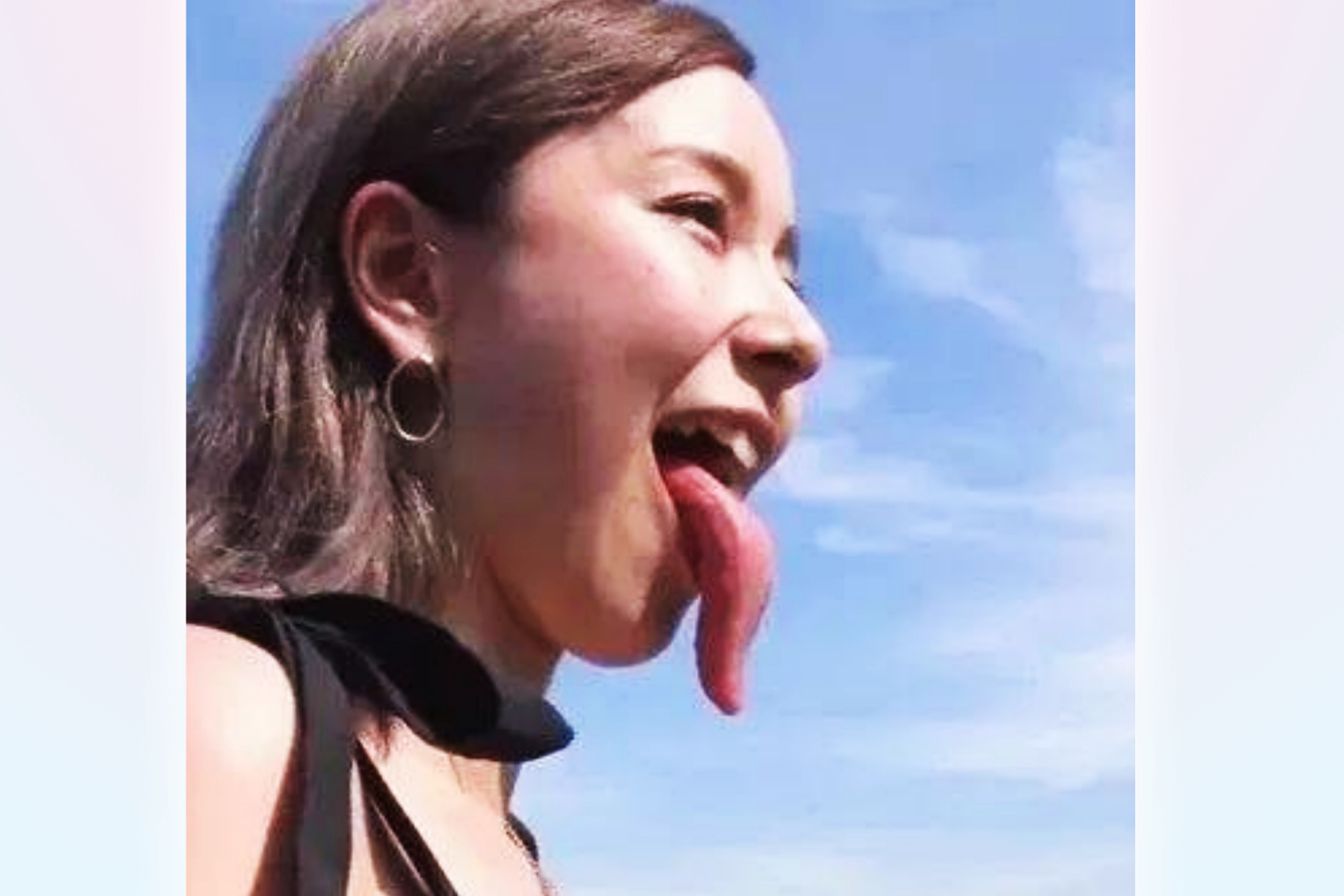 日本女星舌頭10厘米長，輕松玩轉高難度動作，舌頭長好處多-圖4
