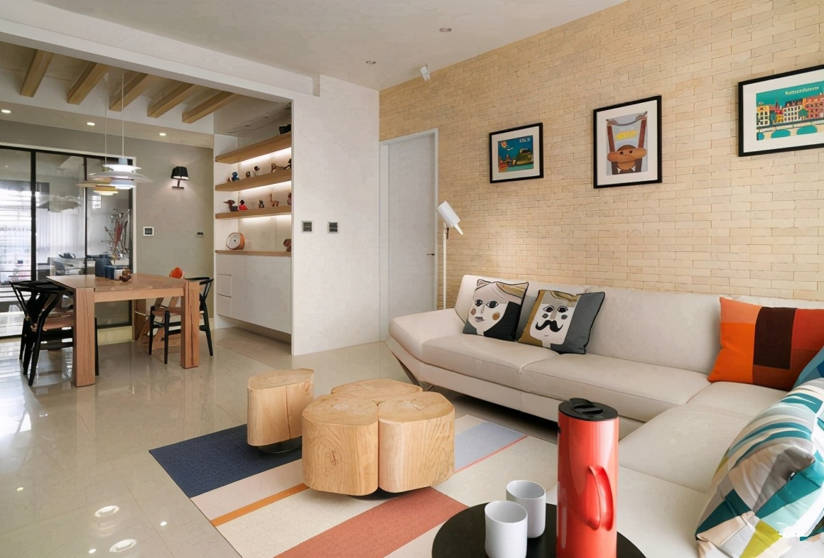 90㎡清新原木北欧风毕业，邻居都说好看，花了20万，很值得