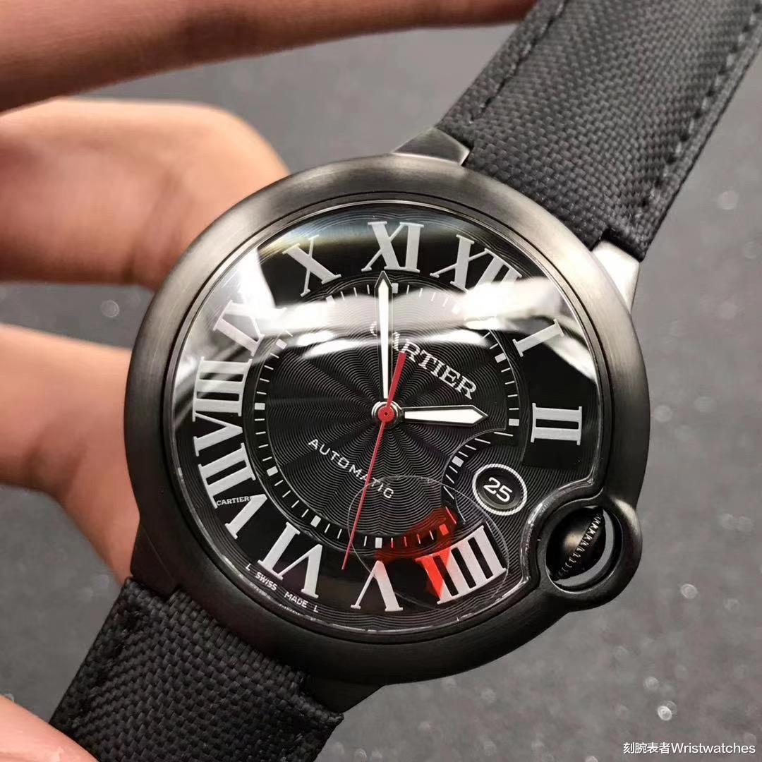 刻腕表者Wristwatches|「拒绝一眼假」V6厂卡地亚蓝气球黑骑士复刻表做工评测！