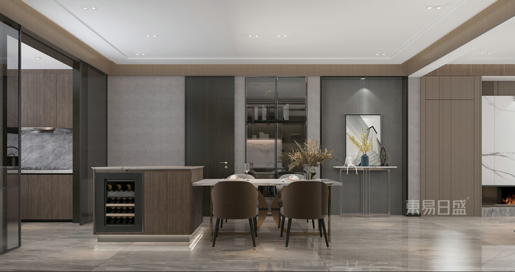 |荣盛城170㎡现代风格设计,尽显精致优雅格调