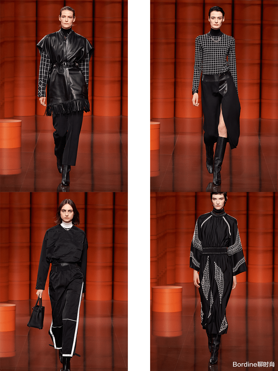 Bordine聊时尚|Hermès 2021秋冬系列，很强的力量感，用深色调的颜色能够更好的营造