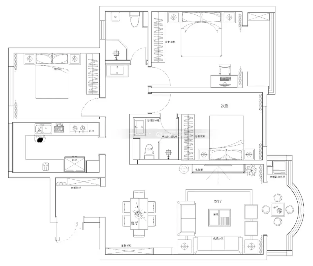 世纪城120㎡现代风格装修丨把自然藏进家里，我找到了不出门的理由