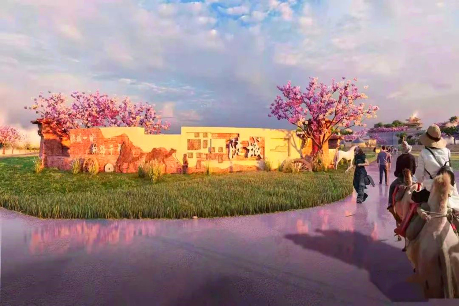 古镇 甘肃在建一座“古城”景区,投资约3亿元,分为四大区域对外展现