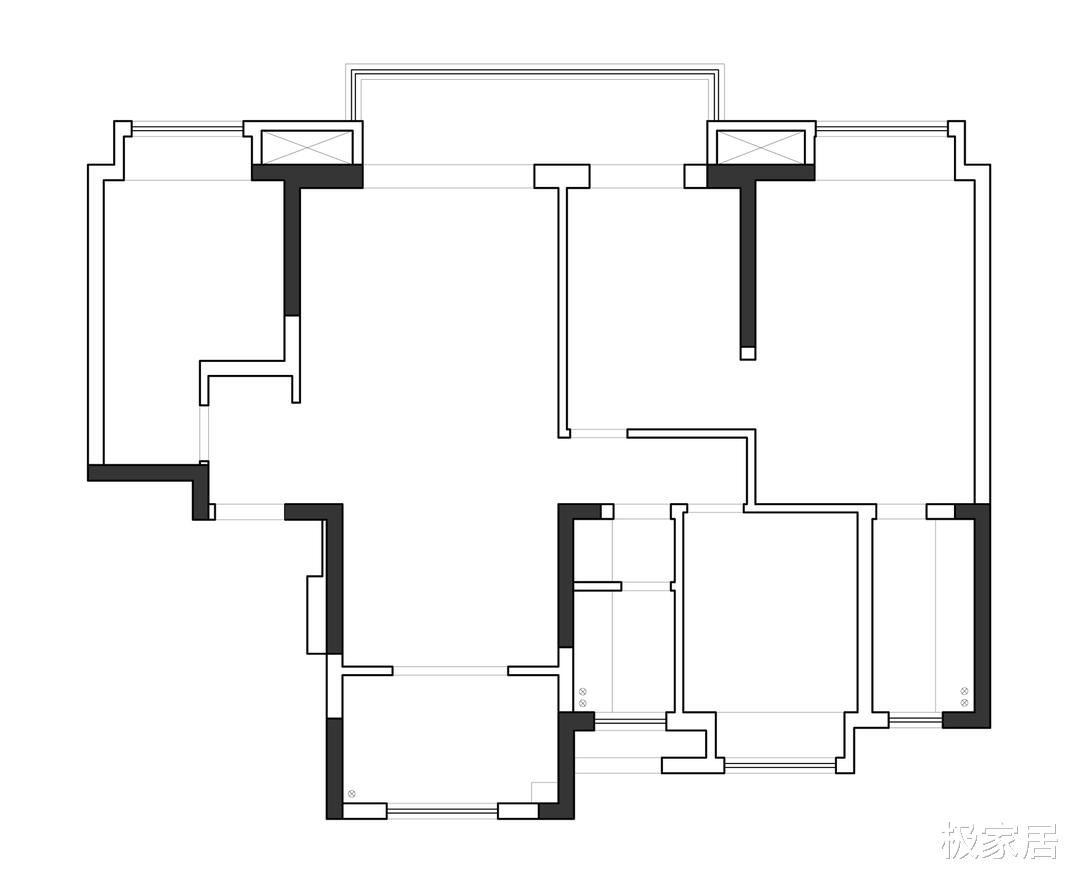 坐拥超大观景阳台,线条勾勒出力量感,筑成独特的三居室