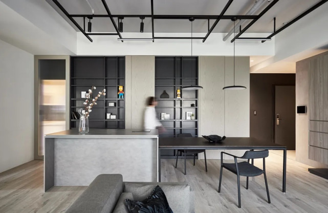 |117平北欧风三居室， ?? 客厅的天花板以鸟巢概念