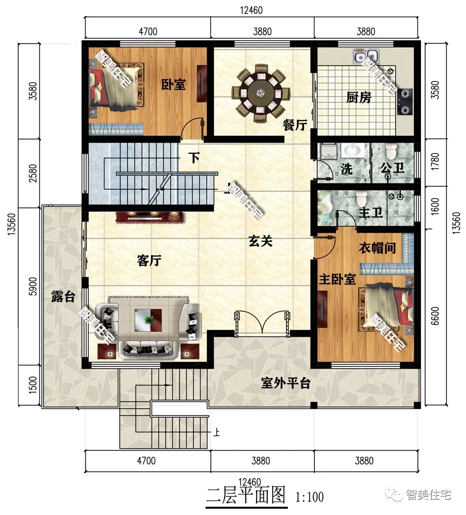 客厅|老爸说新房要带个车库，这样我们开车回去，不担心找不到车位