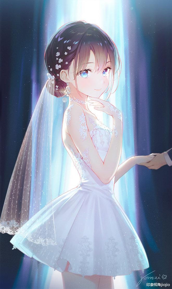 |清新淡雅的动漫花样少女，偏白彩色的渐变式上色太让人喜欢了