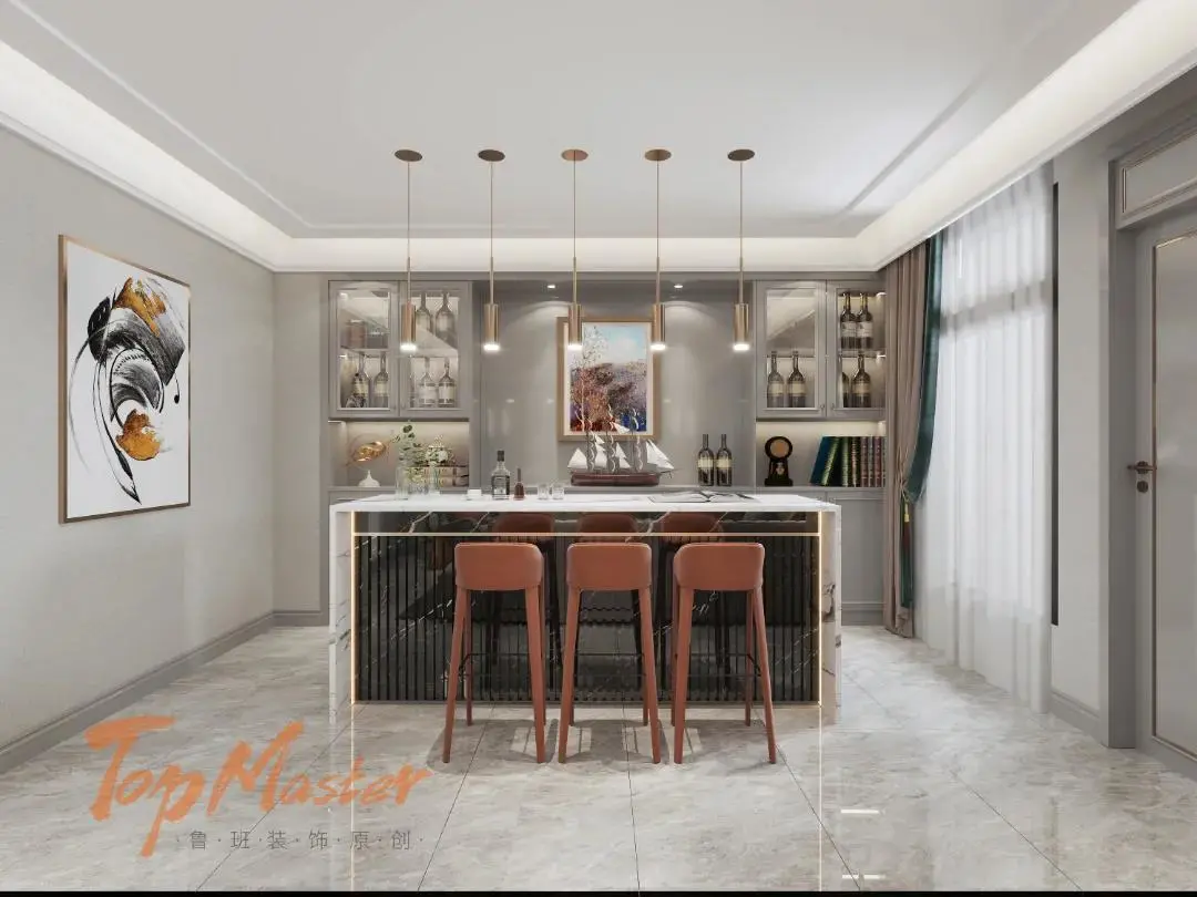 【鲁班装饰】云麓九里310㎡现代轻奢风格,空间之境。