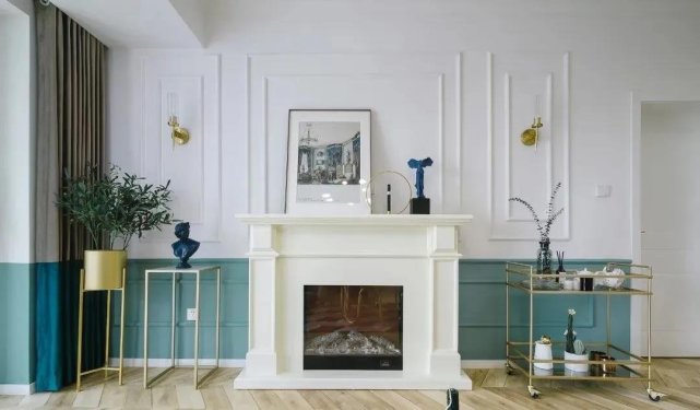 120平现代简美轻奢两室,地面全屋鱼骨拼,超大衣帽间