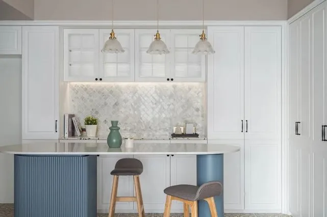 老房改造｜115㎡美式轻奢风，柔和中带着清爽太迷人了！