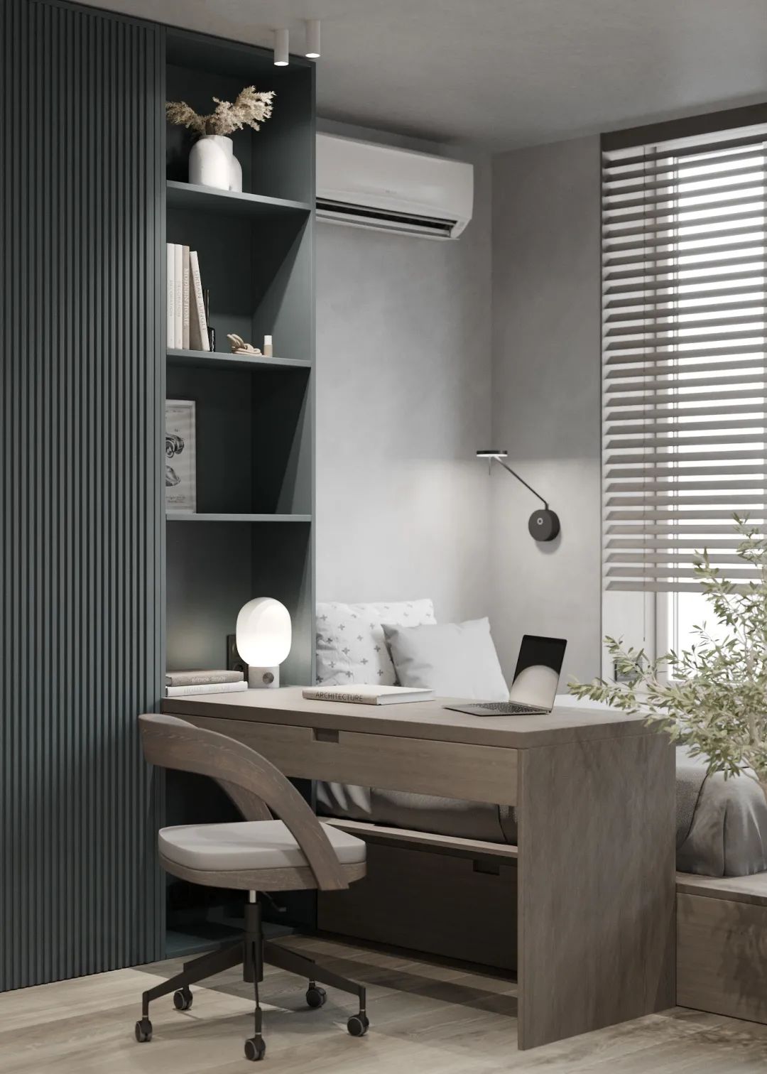 |墅案例赏析 |高级灰+木色，最想住这样的房子！