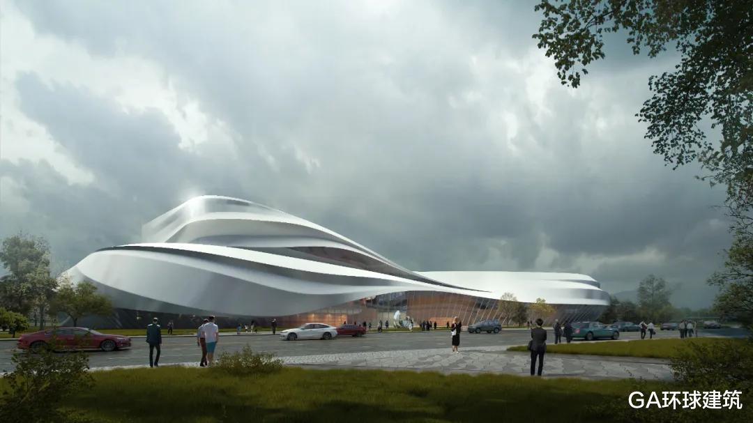GA环球建筑 阳江市民文化艺术中心，建筑形如凝固的‘海浪’