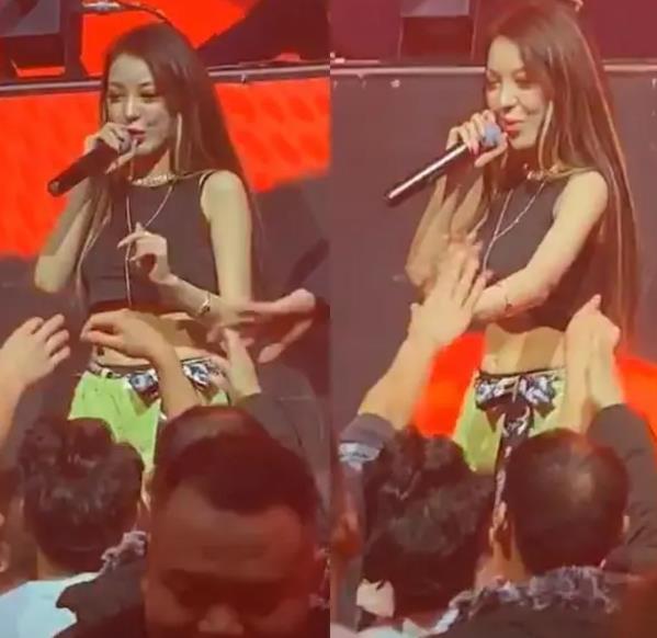 张碧晨|郭美美露肚脐酒吧演出，获众男性簇拥伸手，旅游顺手买八百万豪车