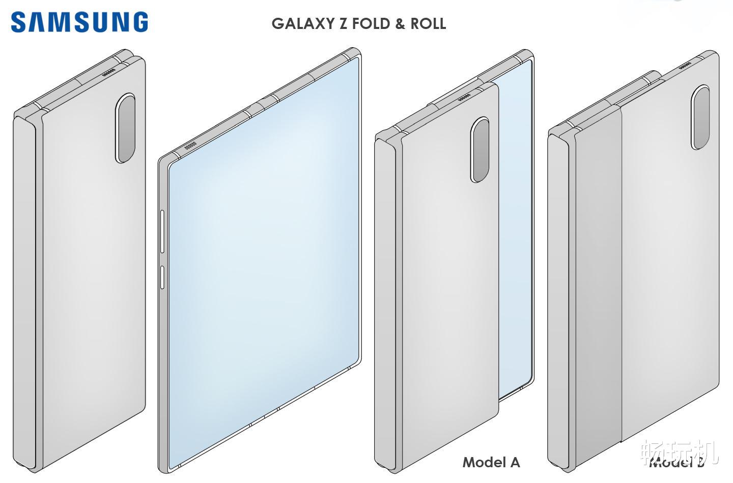 三星|卷轴屏与折叠屏合二为一？三星新机设计专利曝光，造型独特