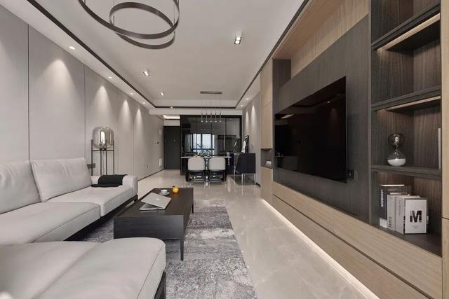 101㎡现代简约，黑白灰+原木质，时尚优雅又舒适