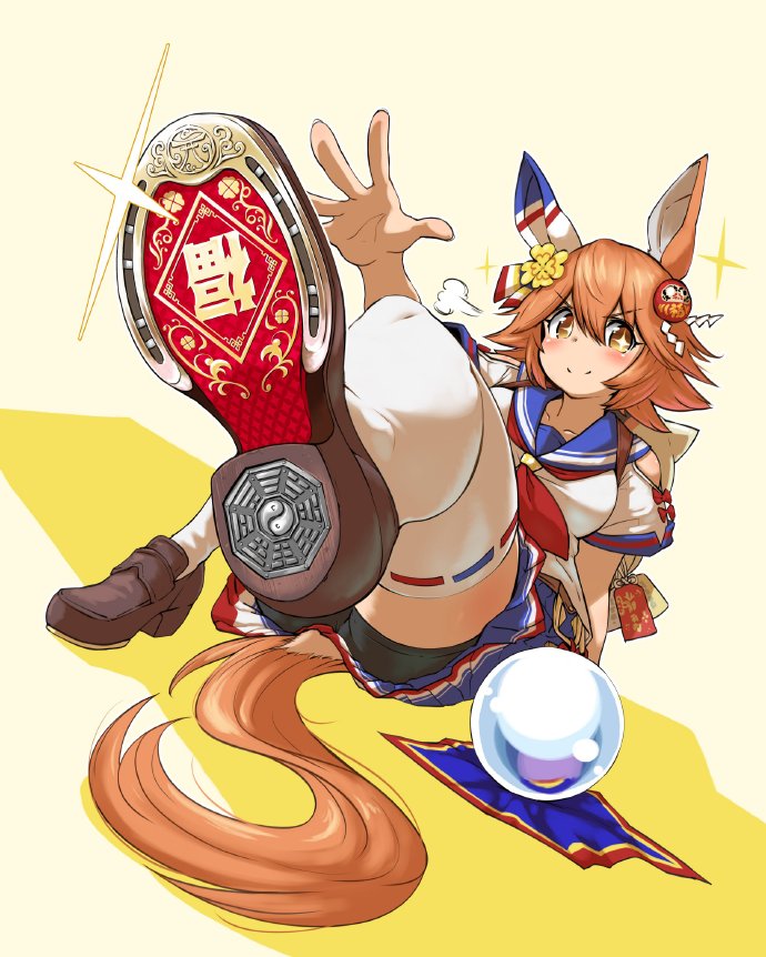 画师|这位画师的同人太有创意了，画了赛马娘的马蹄铁，这角度很带感啊
