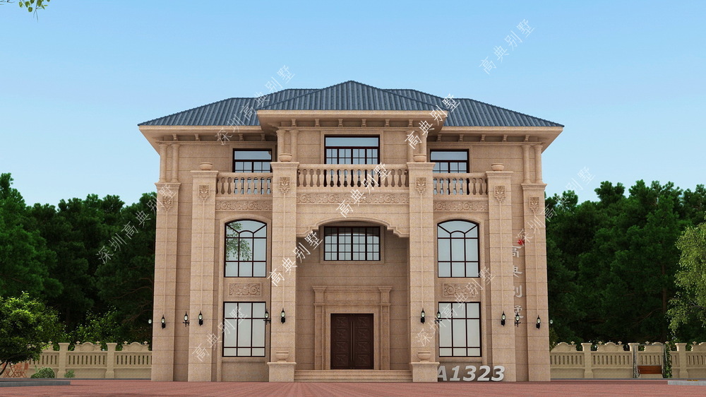 这款欧式独栋别墅，造型精致，居住舒适踏实。