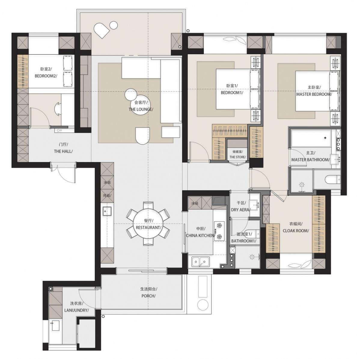 难怪低饱和度色彩越来越流行,看了她160㎡大宅后,确实很温馨