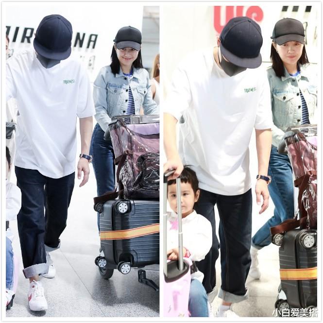 小白爱美搭|包文婧一家低调出街，小女儿包饺子真是越来越可爱了，看着好乖巧