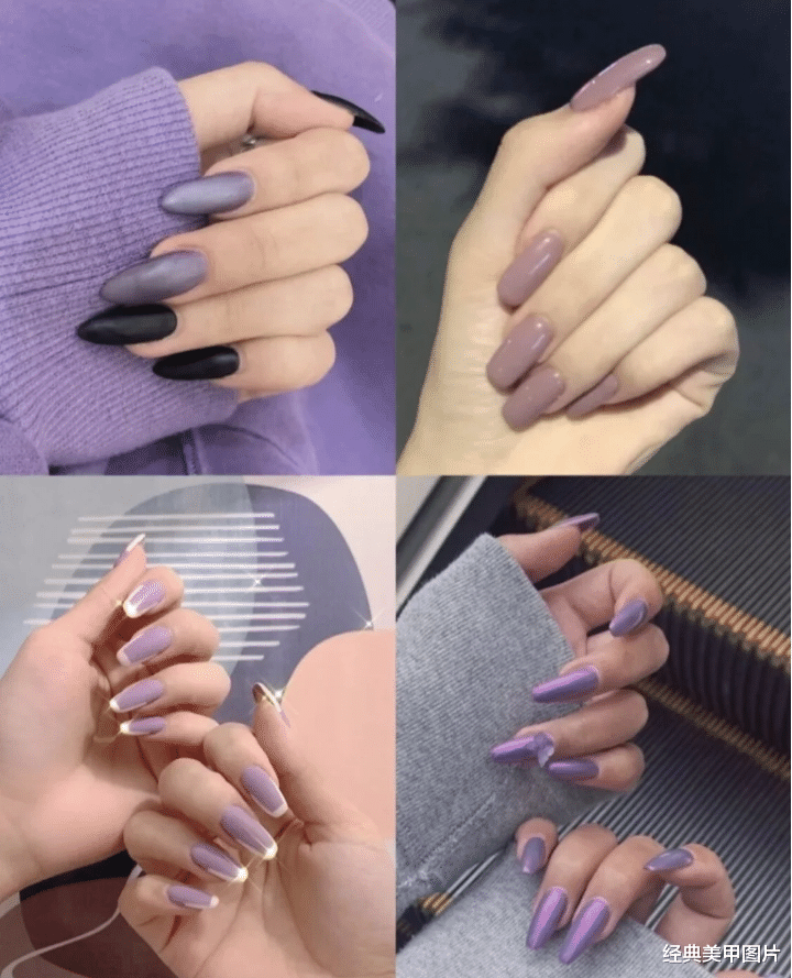 打底裤|高贵优雅的紫色美甲，气质又巨显白，33款中肯定有你想要的