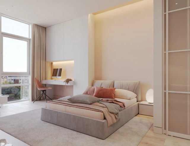 |145平欧式风三居室，玄关低刚毅峻冷，简洁雅致