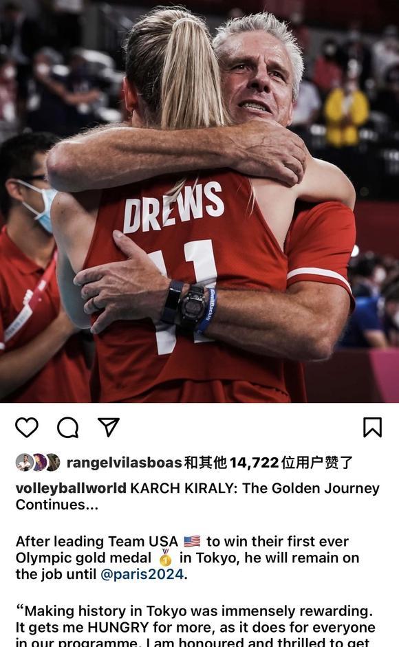 美國隊|美國女排主教練 豪言要征服巴黎周期冠軍 真不把中國女排放眼里