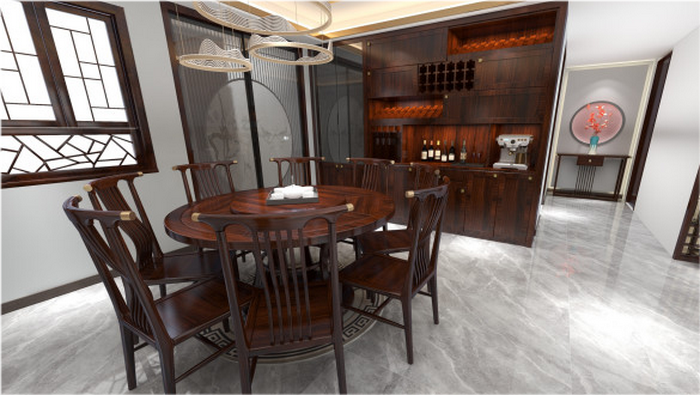康业传承家具馆|以实木原主风凸显新中式风格