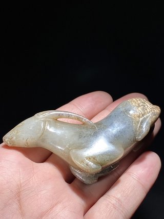 和田玉籽料|明 和田玉籽料 玉鹿