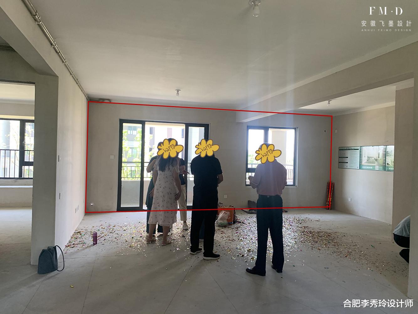 合肥李秀玲设计师 放弃“横厅户型”，一切以实用为主，客厅隔间卧室真是明智的选择