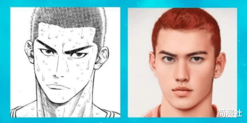 樱木花道|真人版《灌篮高手》，樱木花道建模脸，流川枫帅过漫画版？