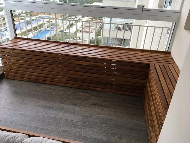 从邻居家学到的设计,阳台外侧打一排矮柜,增加收纳又能很好美化!