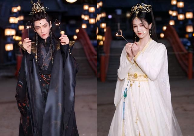 白梦妍|《长月烬明》主演新年视频，黑衣澹台烬很贵气，白鹿的新衣服好美