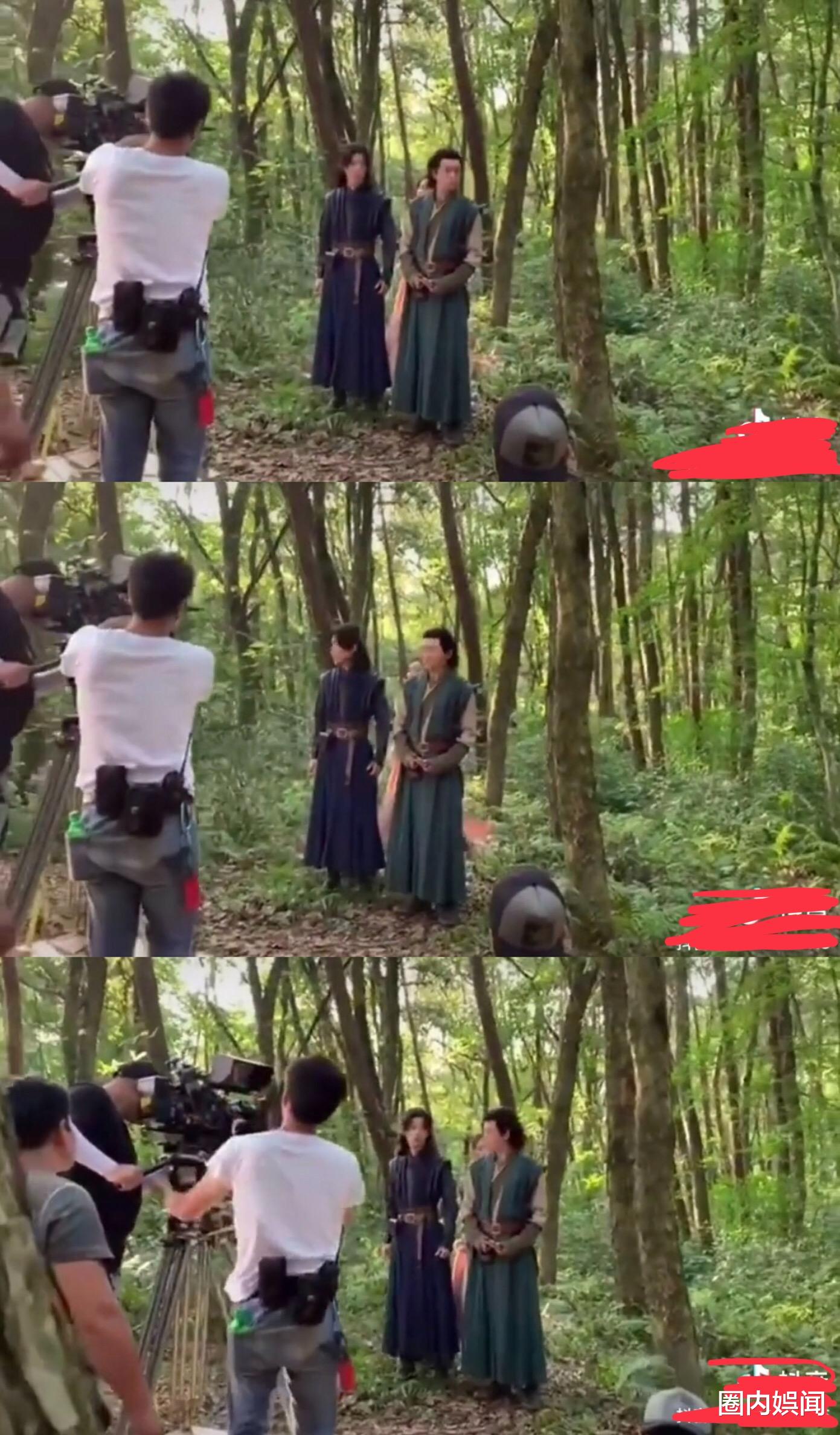 肖战|《斗罗》最新路透曝光！肖战吴宣仪上演躲猫猫，瞬间变摇头机器