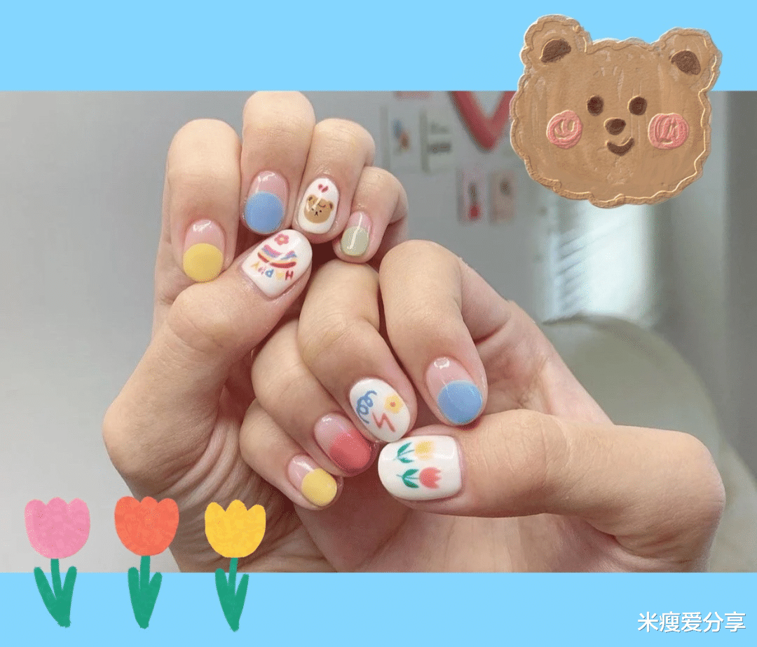美甲|指甲上长出了小花花，夏日清新美甲，萌妹子的最爱！