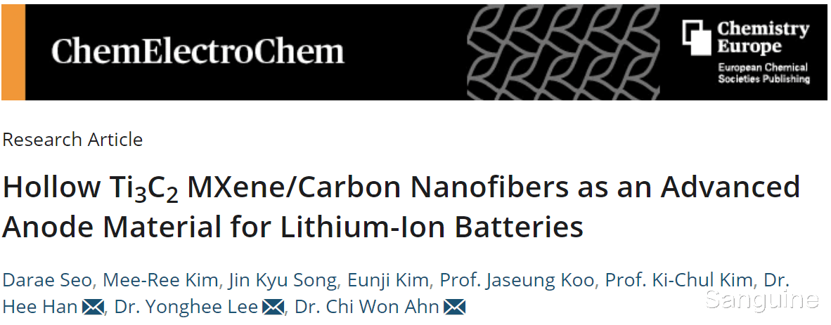 纳米纤维|空心 Ti3C2 MXene/碳纳米纤维作为锂离子电池的先进负极材料