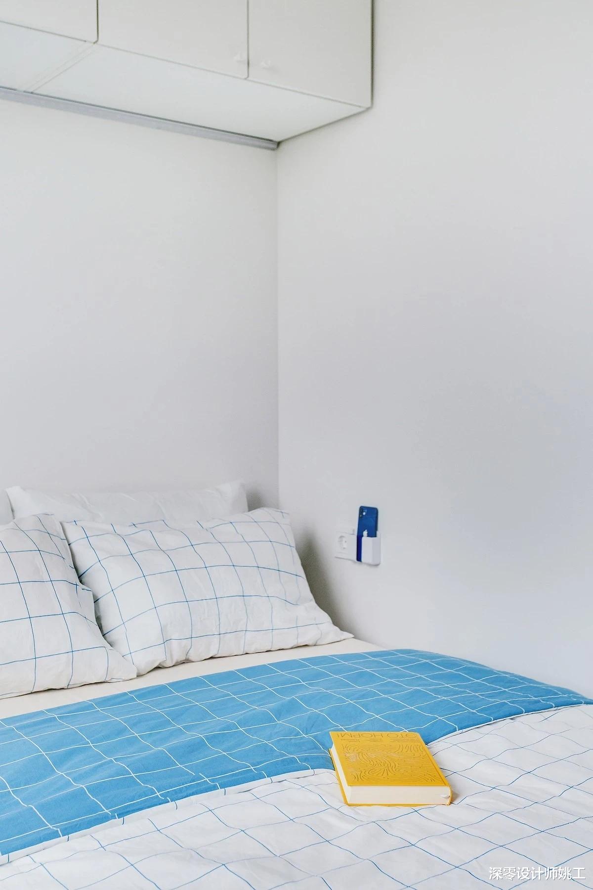 95后小姐姐全款买下47㎡公寓, 整屋纯白风, 走廊还带有隐形橱柜