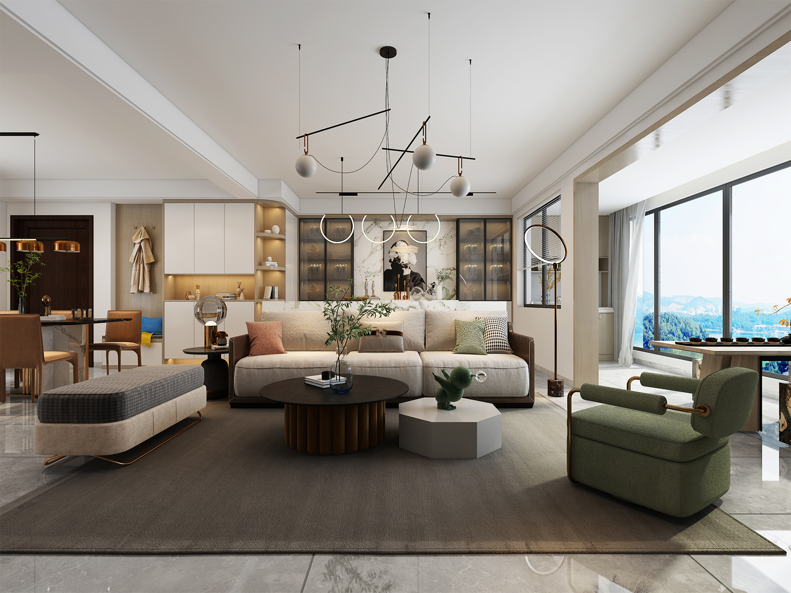 【鲁班装饰】中交锦绣雅郡143㎡现代简约风格，简洁却不失设计感。