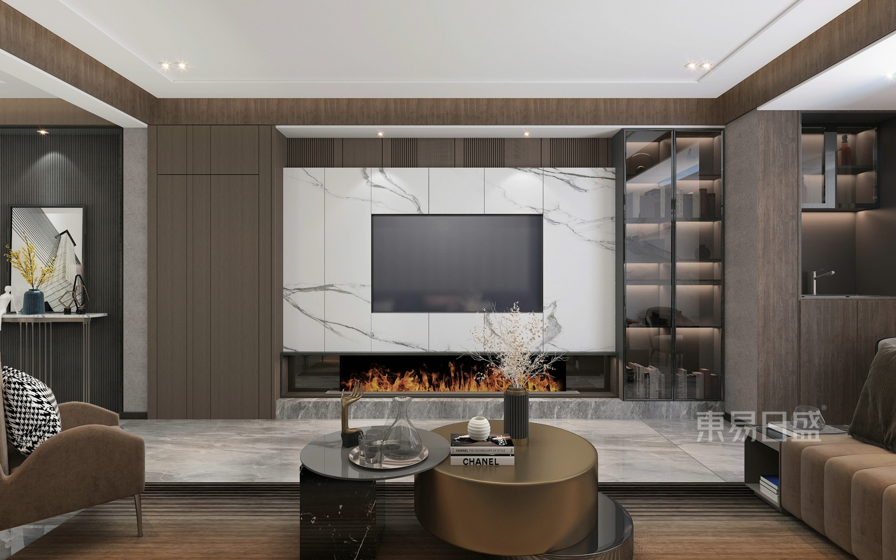 |荣盛城170㎡现代风格设计,尽显精致优雅格调