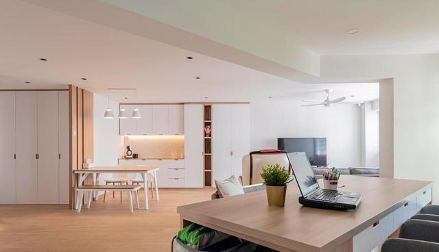 |他家最有远见，舍弃奢华做简单实在的装法，125㎡北欧风效果很满意