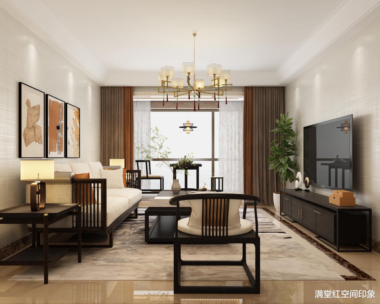 |新中式与当代时尚，营造出优雅舒适环境