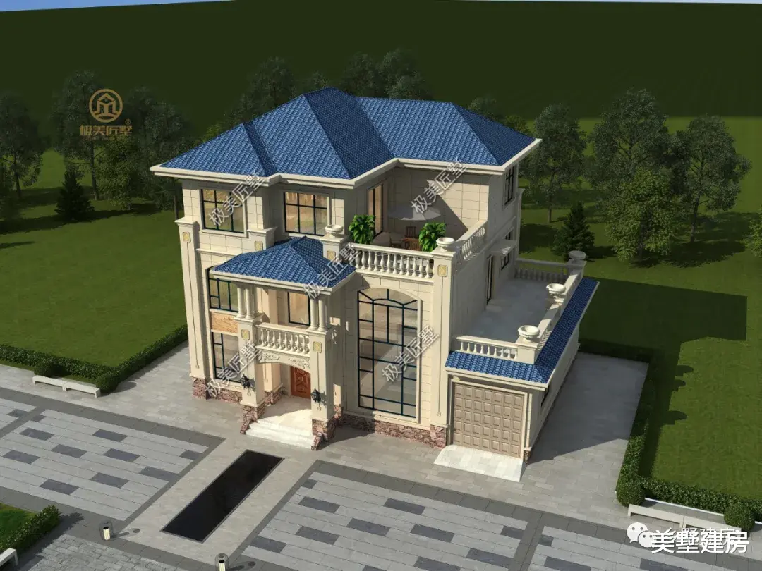 三层带车库欧式别墅，美观实用，喜欢收藏