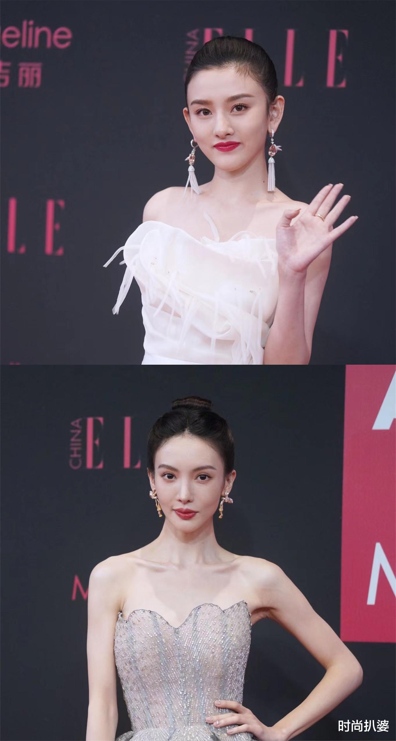 生图|红毯生图，娜扎皮肤细腻状态惊艳，张嘉倪全身化妆背后脱妆露bug