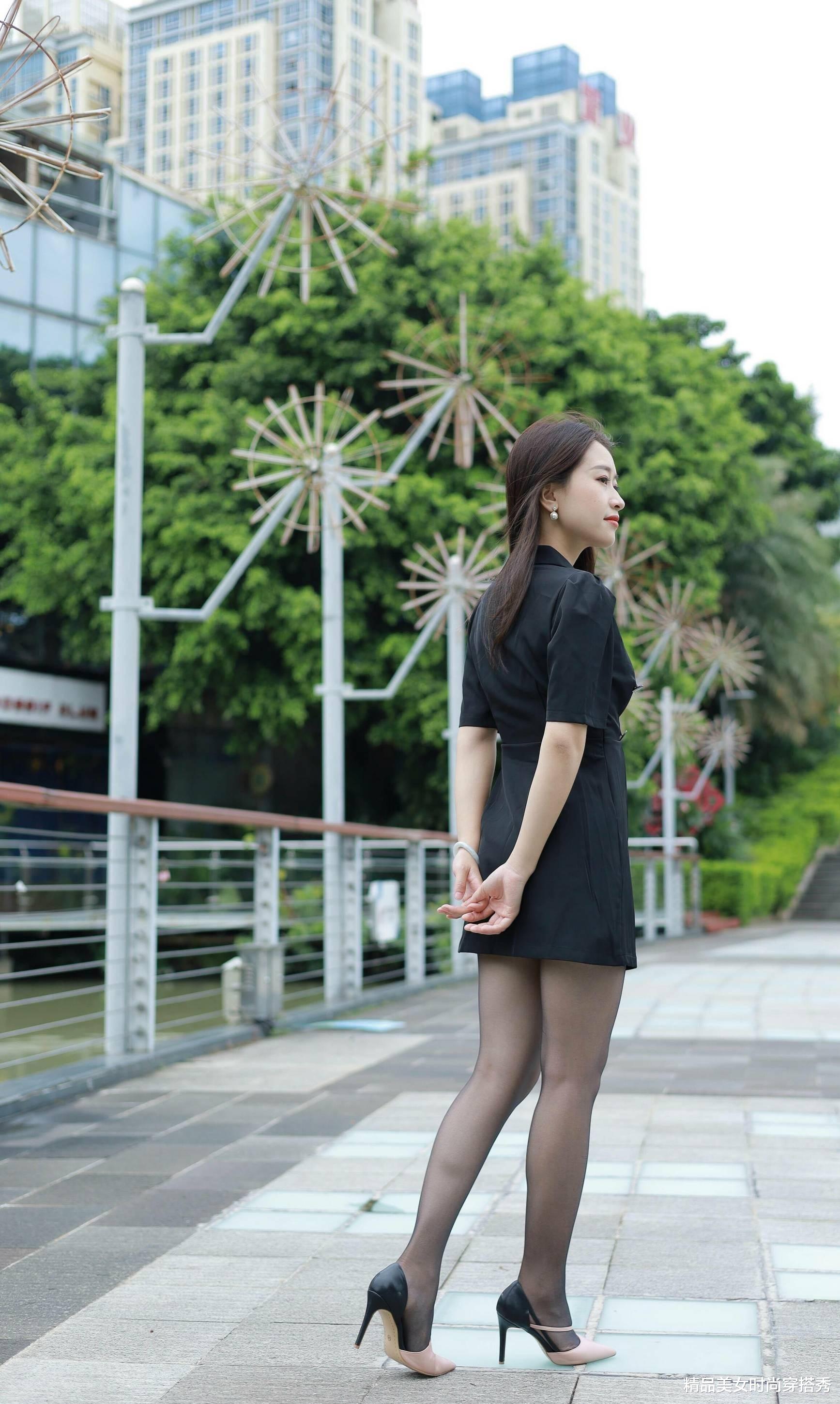 吉林省|黑色西装裙设计感十足，展现出职场女性的优雅大方