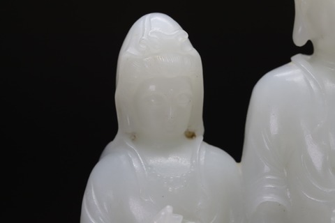 和田玉籽料|和田玉籽料“一级白 释迦牟尼佛”立像