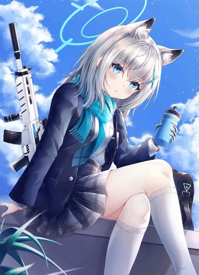 二次元|每周美图：放松心情的二次元动漫银发小姐姐，欢迎欣赏