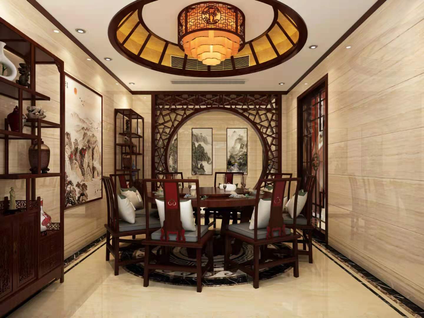 师古创今装饰工程|中式红木装修，最适合别墅的装修风格！