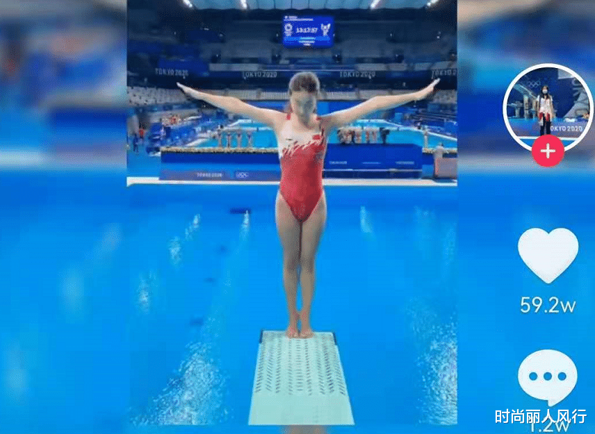 郭晶晶|郭晶晶交奥运作业！穿中国红泳衣十年后再上跳板，却变胆小超可爱